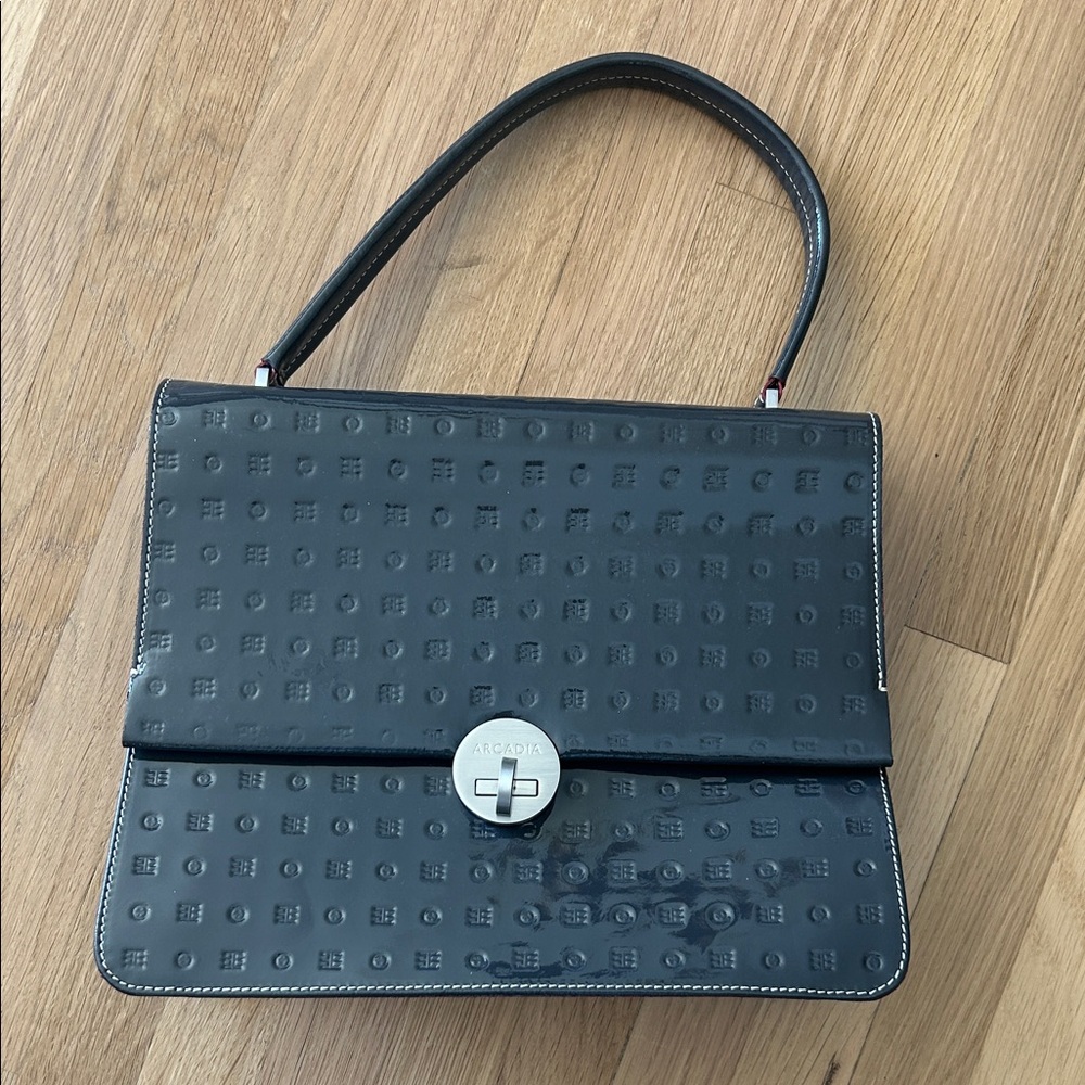 Arcadia Genuine Leather Embossed Handbag